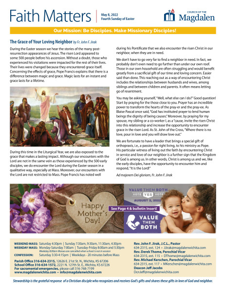 May 8, 2022 The Fourth Sunday of Easter