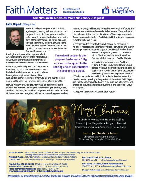 December 22, 2024 Fourth Sunday of Advent