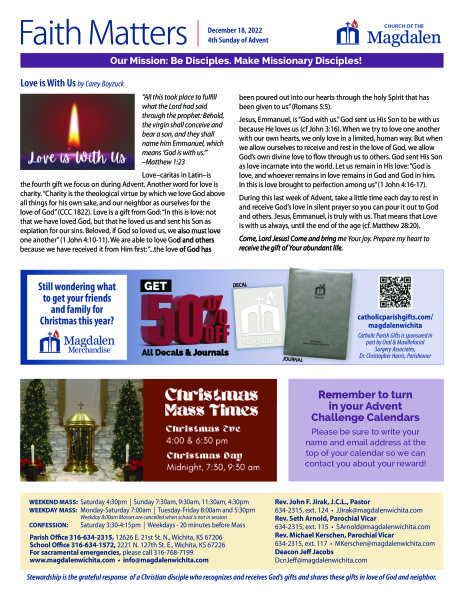 December 18, 2022 | Fourth Sunday in Advent