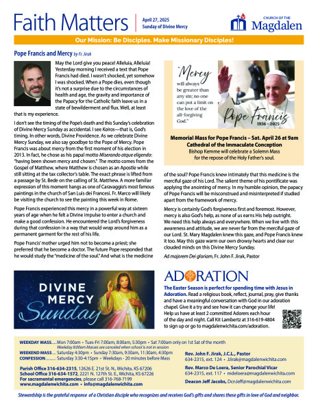 April 27, 2025 Sunday of Divine Mercy