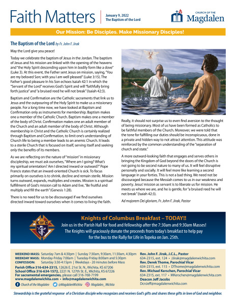 January 9, 2022 - The Baptism of the Lord