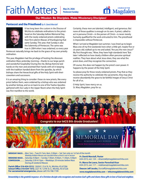 Pentecost Sunday May 24, 2026