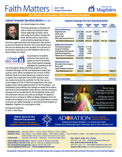 April 7, 2024 Sunday of Divine Mercy
