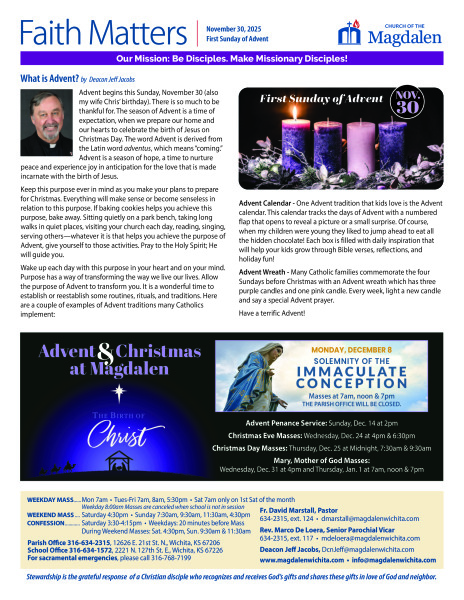 November 30, 2025 First Week of Advent
