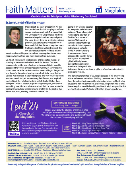 March 17, 2024 Fifth Sunday in Lent