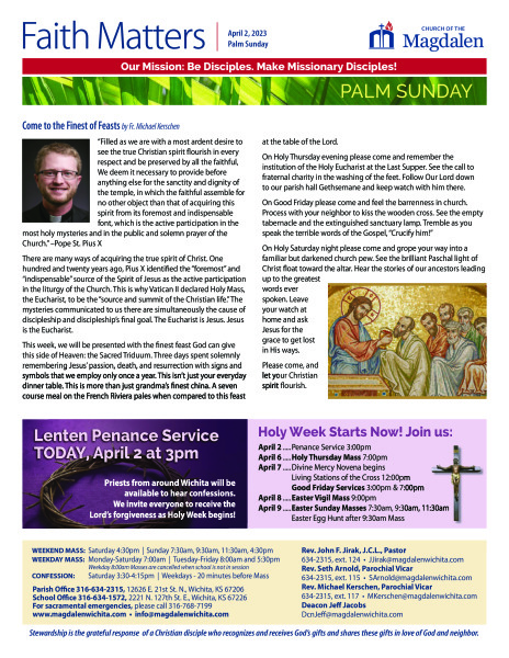 April 2nd, 2023 Palm Sunday